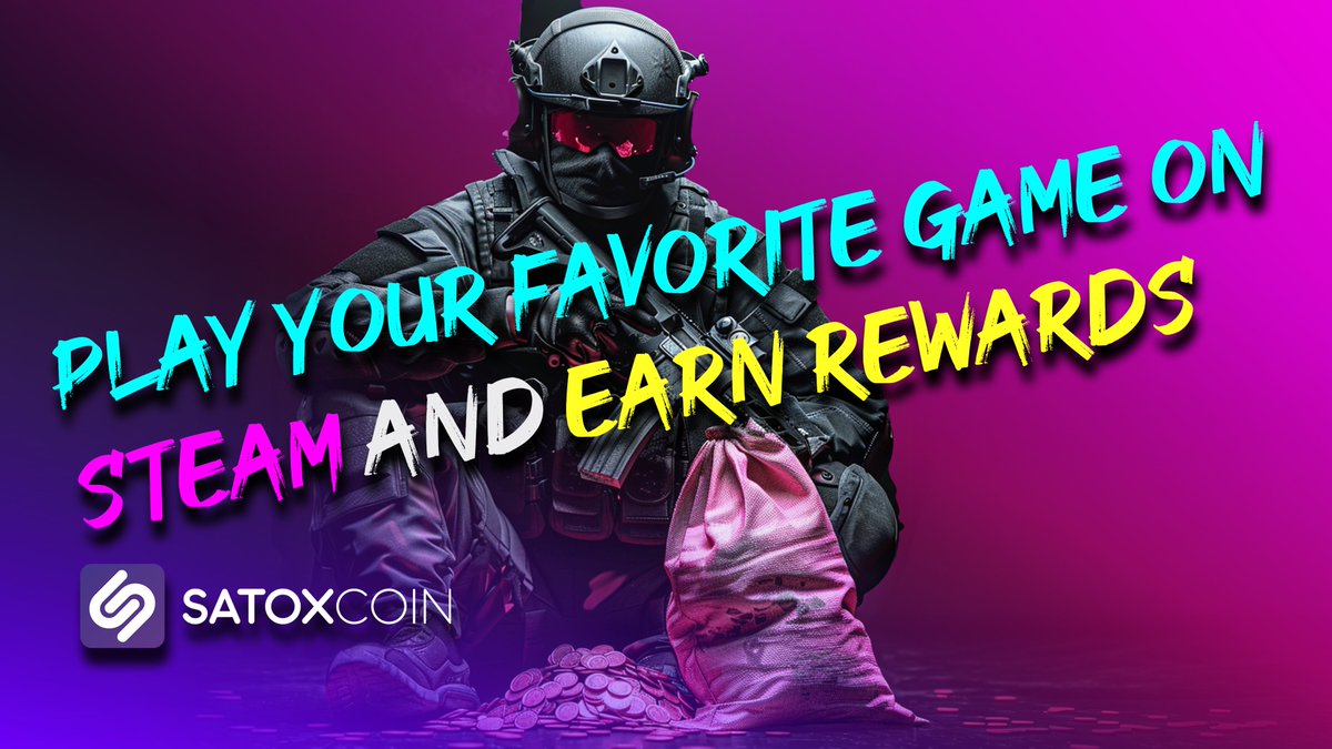 Play Counter Strike and #EARN #Rewards in $satox  
#SATOXCOIN - PLAY TO EARN on #STEAM 

Buy at mexc.com xt.com tradeorge.com xeggex.com

SIGNUP TODAY! - Follow the instructions docs.satoverse.io/docs/p2e-signup 

$satox #satox #p2e…