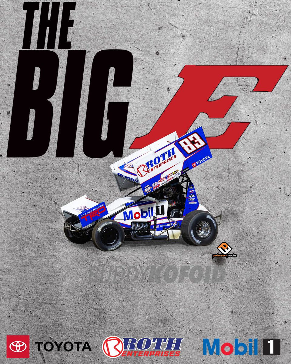 Eldora! 

Tonight @MichaelKofoid and the @WorldofOutlaws team will be at the famed @EldoraSpeedway! 

📺 @dirtvision 
🛒 buybuddykofoid.com or visit the merch trailer! 
✍🏻 @Petersen_Media 

#TeamToyota