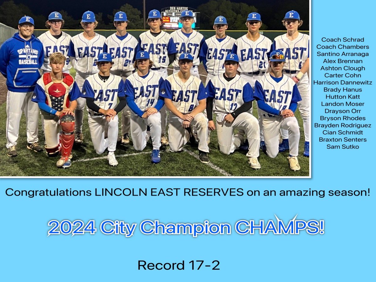 Lincoln East Baseball (@EastSpartanBSB) on Twitter photo 2024-05-03 17:15:44