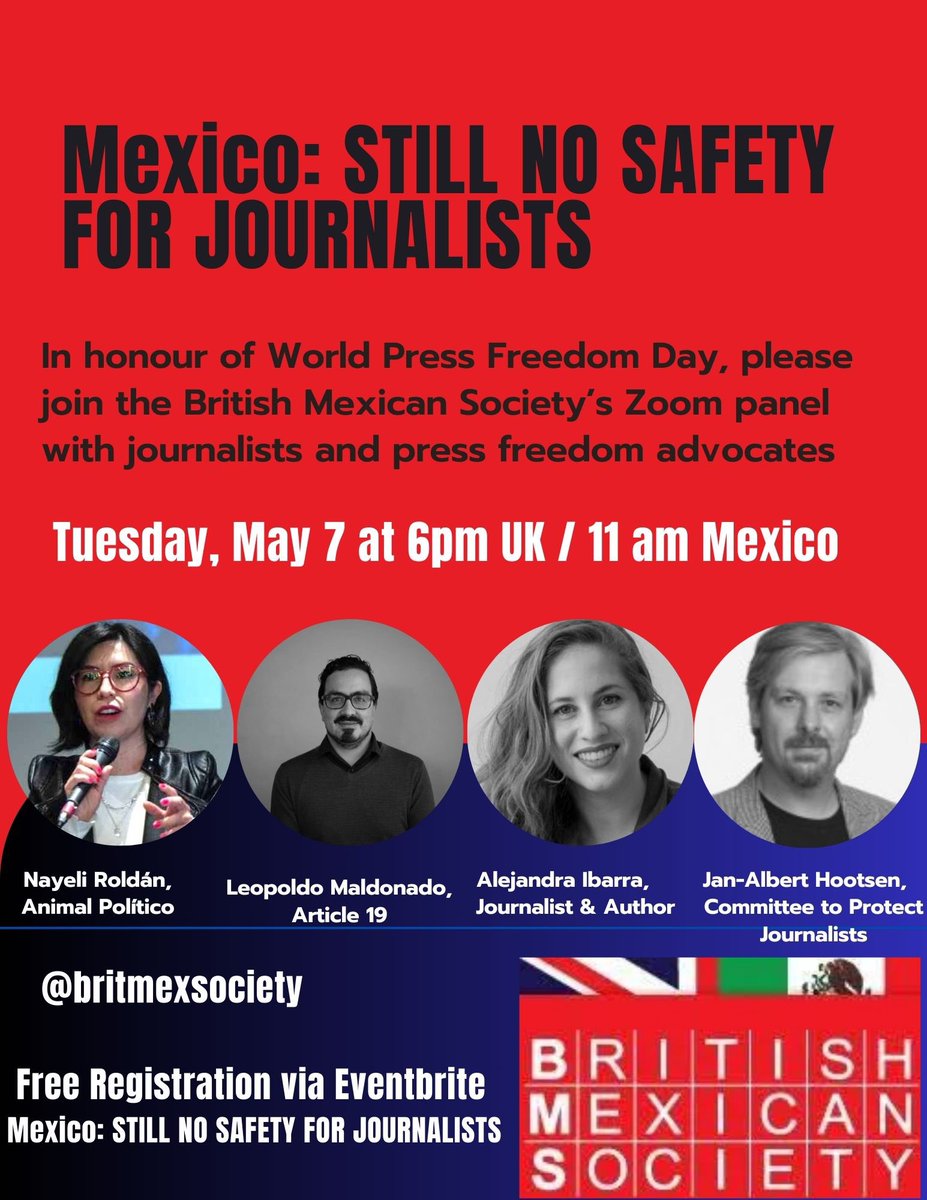 On World Press Freedom Day we salute journalists especially in Mexico. To honour them we’re holding a zoom on May 7 with @luoach the author of this book & @nayaroldan @article19mex @jahootsen tickets 🎫 in bio #WorldPressFreedom