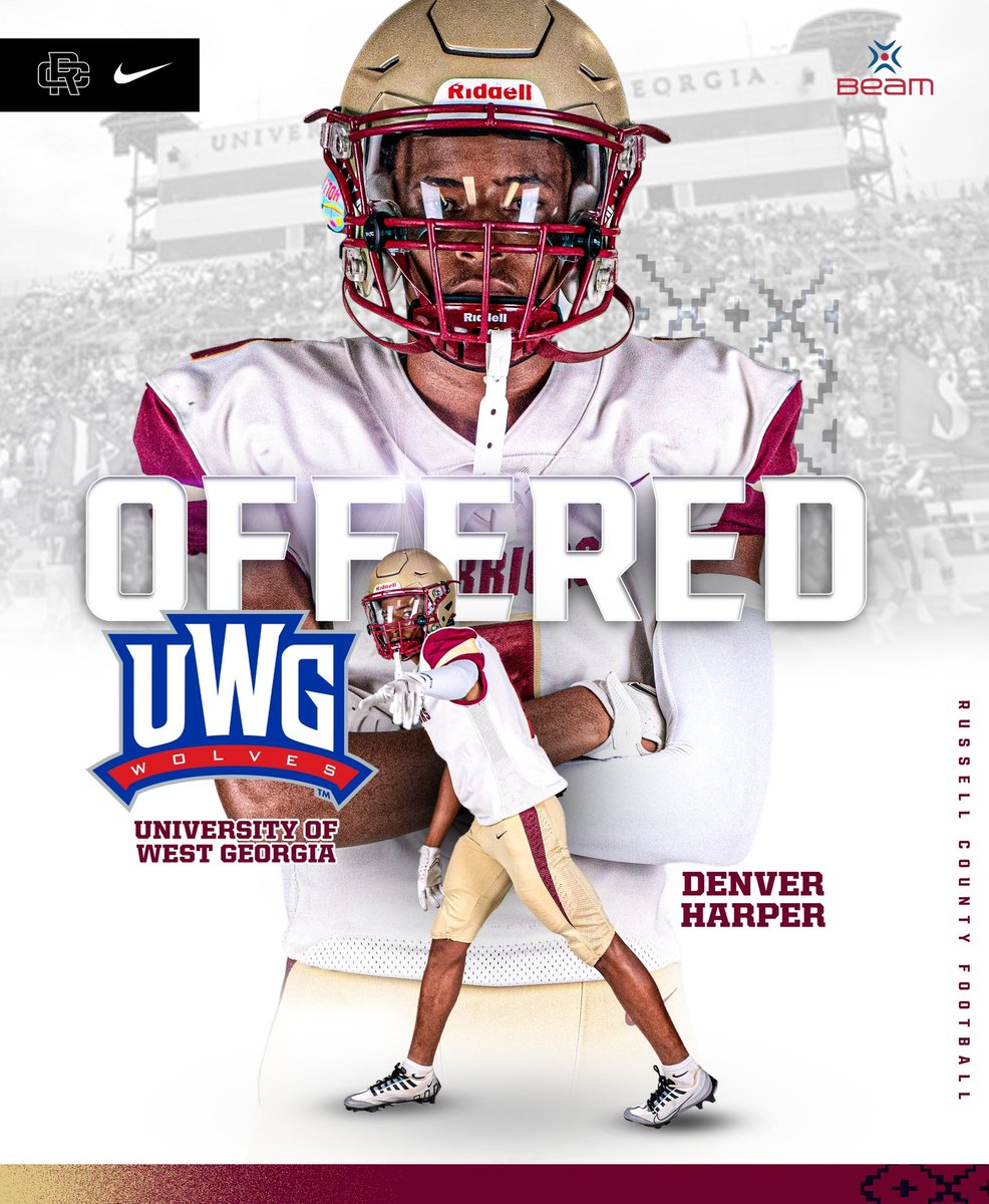 Congratulations Denver Harper @Denver_Harper1 on a scholarship offer from The University West Georgia 🔵🔴⚪️ #431Boyz🏈 #W2DaCounty🍢 #WarriorNation🔥