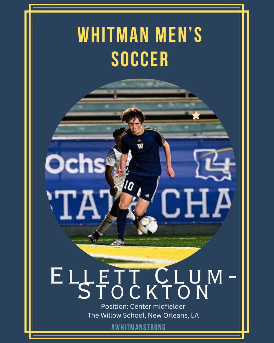 Ellett, welcome to the Whitman Soccer Family!