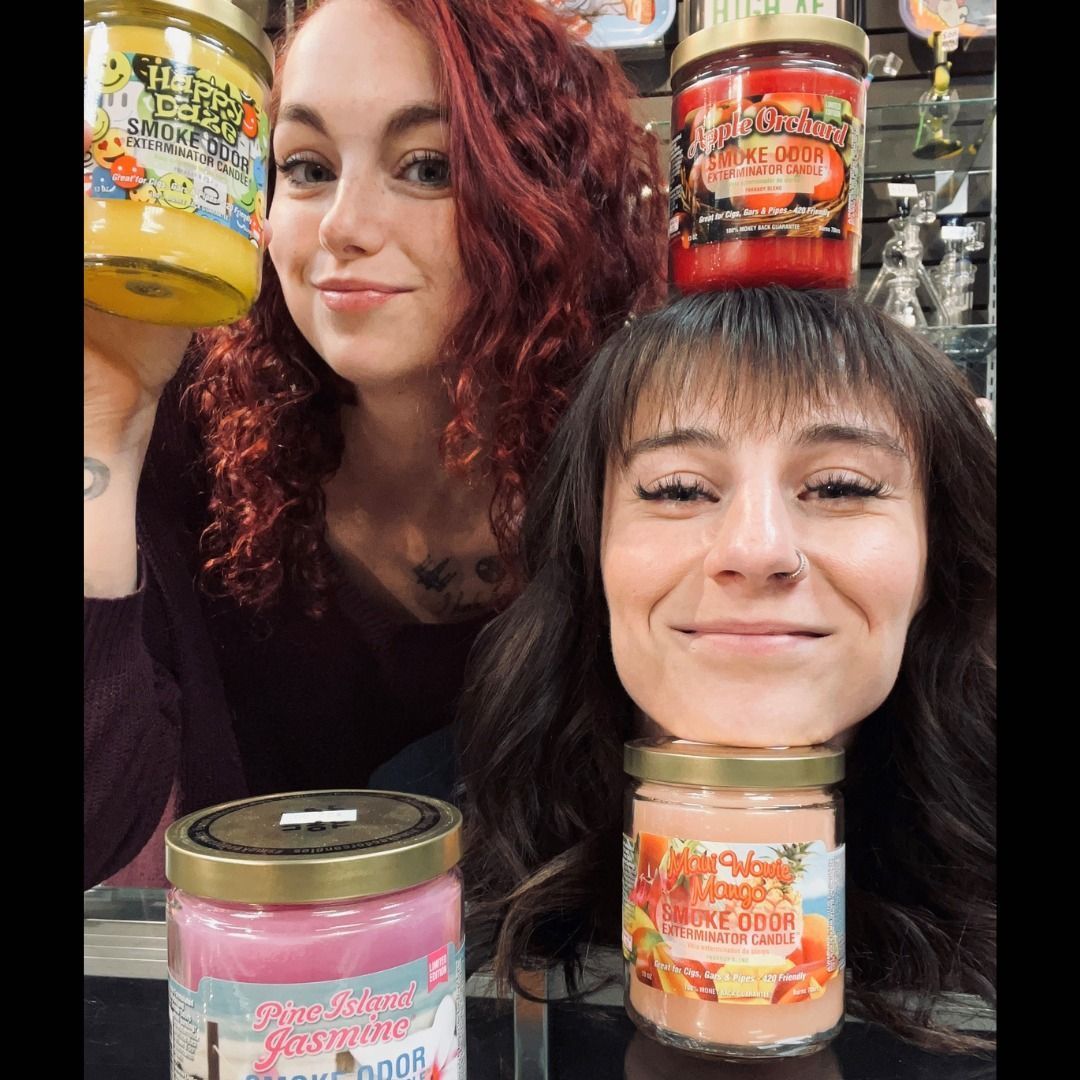 GordsSmokeShop's tweet photo. Lots of new Smoke Odour Exterminator Candles on the shelves! Which scent is your favourite? Let us know in the comments! 

#Candle #OdorEliminator #SmellsGreat #SmokeShop #ShopLocal #RedDeer https://t.co/0LNkjgwpCB