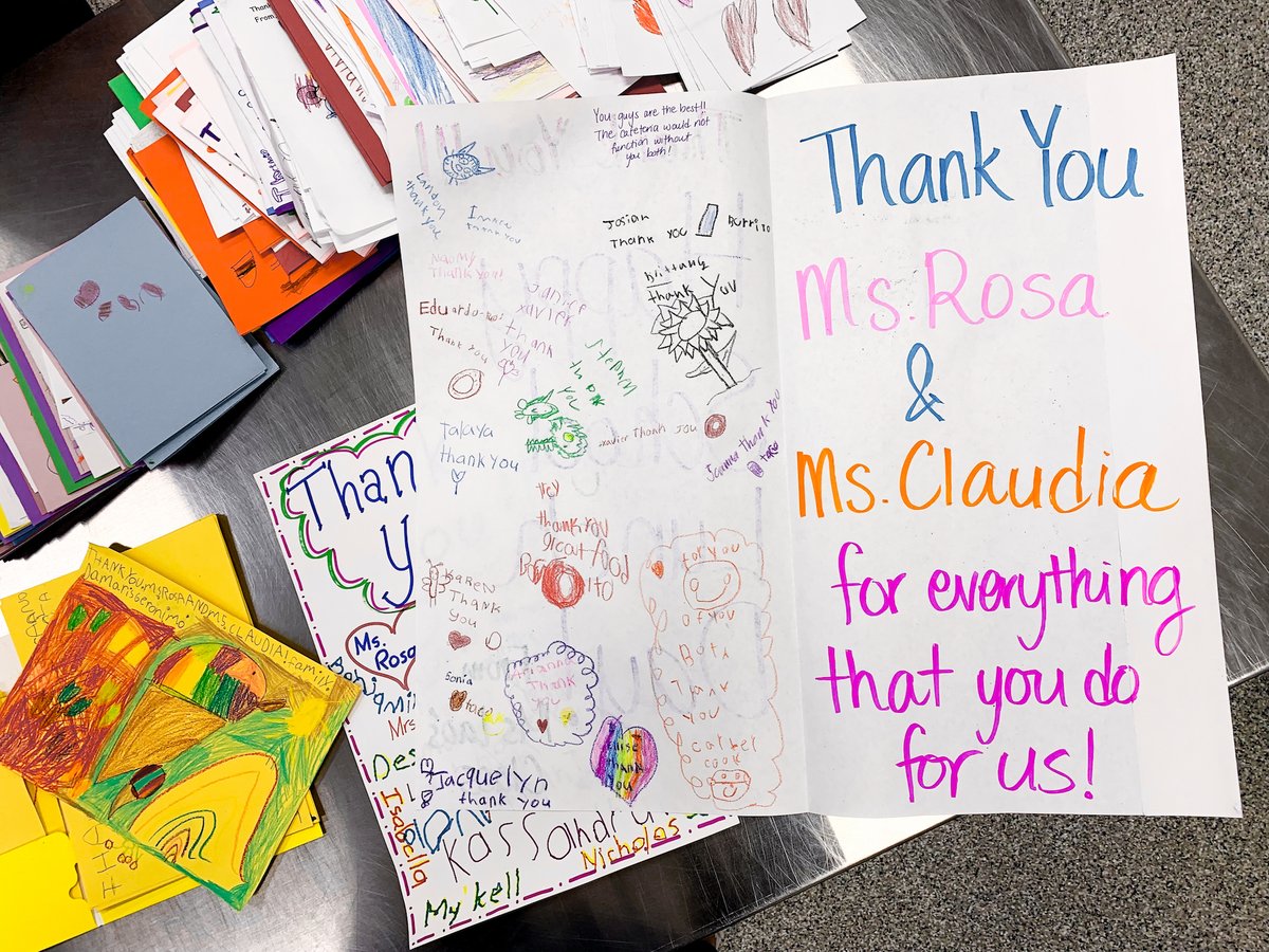 ❗Warning: these thank you cards from our students may cause happy tears 😭. Our students sure know how to melt our hearts and make us feel like superheroes 🦸‍♀️💖 #SchoolLunchHeroDay #ImNotCryingYoureCrying #WhosCuttingOnionsInHere #WeAreCCSD