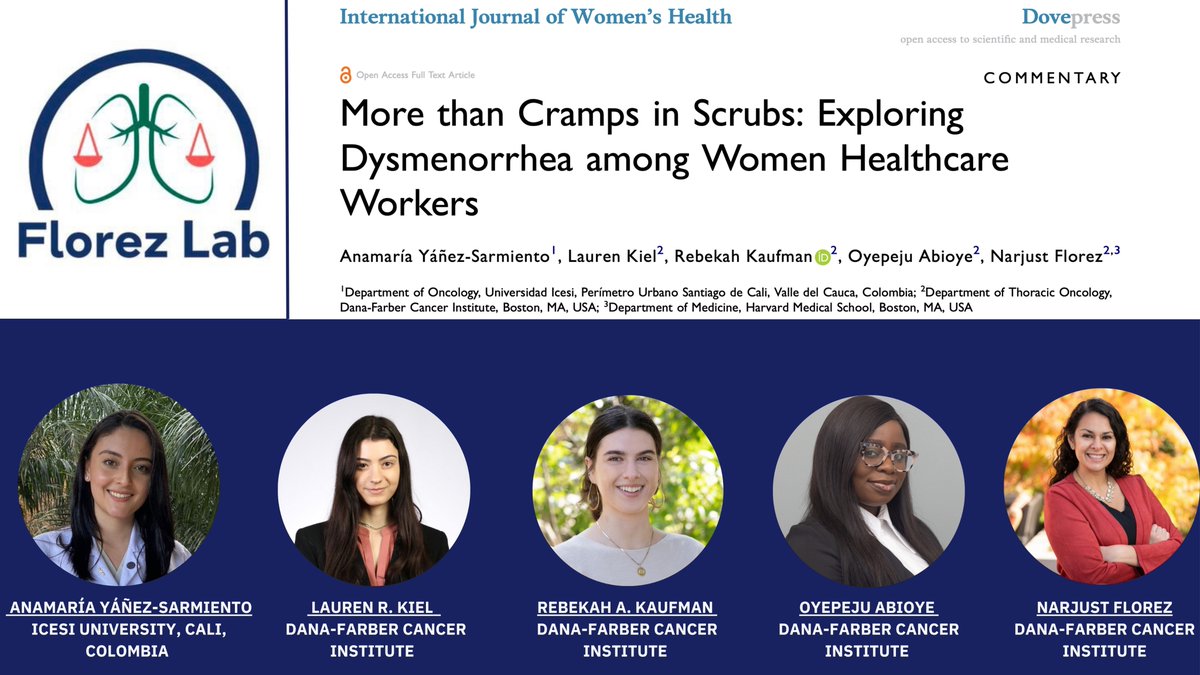 🚨New publication alert‼️ 🚨'More than Cramps in Scrubs: Exploring Dysmenorrhea among Women Healthcare Workers', by Yáñez-Sarmiento @Anayanezsar et al, is out in the International Journal of Women's Health @DovePress 👏👏 🚨Read open-access article⤵️⤵️: dovepress.com/getfile.php?fi…