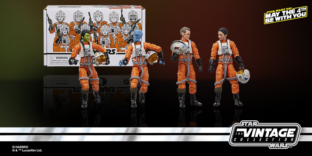 Revealed on the Hasbro Pulse #StarWars May the 4th Fanstream, strengthen your galactic forces with the Star Wars The Vintage Collection X-Wing Pilot 4-Pack inspired by Star Wars: Ahsoka! Available for pre-order tomorrow, May 4th, on #HasbroPulse beginning at 1:00pm ET!