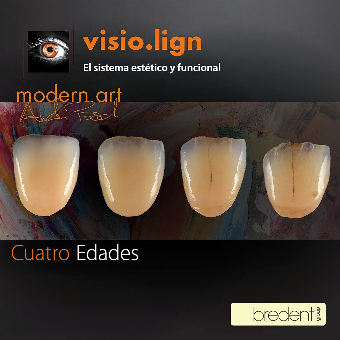 ¡Descubre el arte del envejecimiento natural de los dientes con nuestro Sistema modern art! 🧡🦷 

🔸 Gracias a los materiales innovadores, se pueden reproducir fácilmente las cuatro etapas de envejecimiento de un diente. visio-lign.com