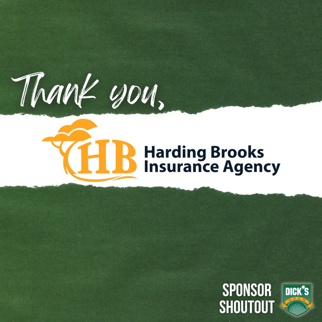 This week's #SponsorShoutout is Harding Brooks Insurance Agency! 👏 We appreciate their support of the tournament and our community! Thanks for being a part of our team here and helping to make all of this possible!
