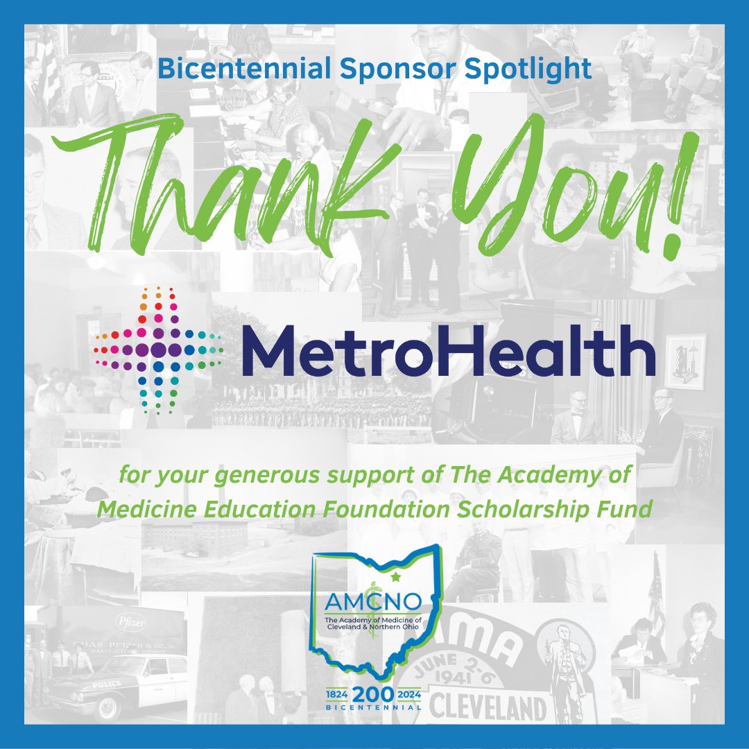 Happy Bicentennial Weekend!! As we prepare to celebrate our 200 years and award our scholarships, we could not be more grateful for our group member and Bicentennial sponsor, @metrohealthCLE. Thank you!