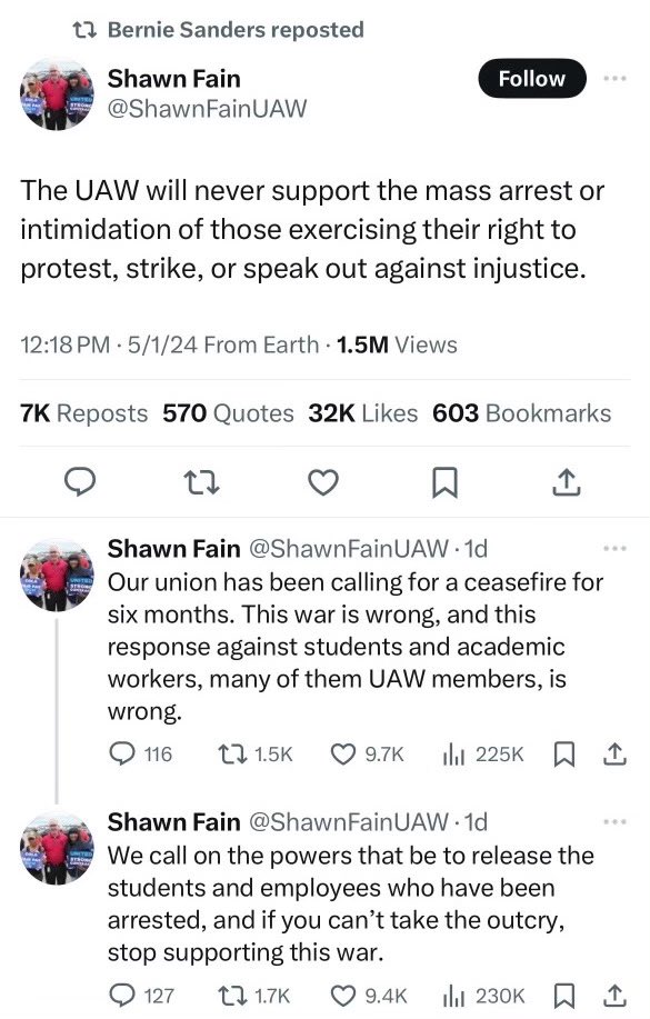 The United Auto Workers (@UAW) also represents professors & grad students. They’re demanding the release of their criminal members who broke the law & threatened the safety of students. This is promoting an extremist rot that is taking over our colleges.