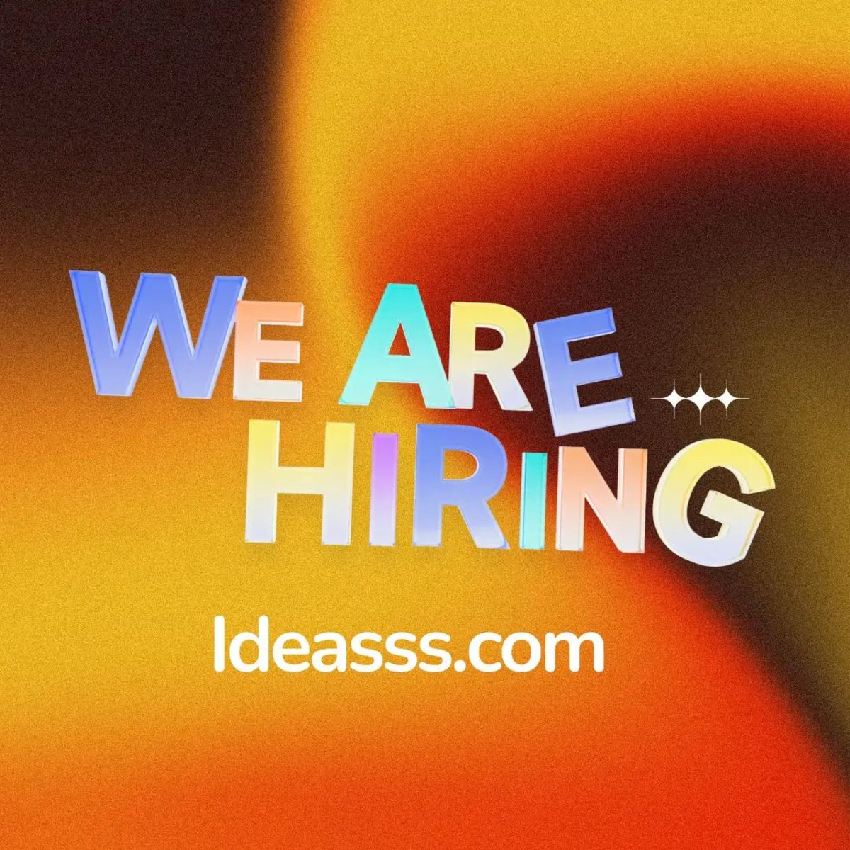 We're growing and looking for talent! Ideasss is on the hunt for creative minds from all backgrounds. Your next big opportunity is just a click away — 🔗 Link in bio for all the details! . . . #WeAreHiring #JoinOurTeam #CreativeCareers #IdeasssTeam #DesignJobs #ArtJobs #TechJobs