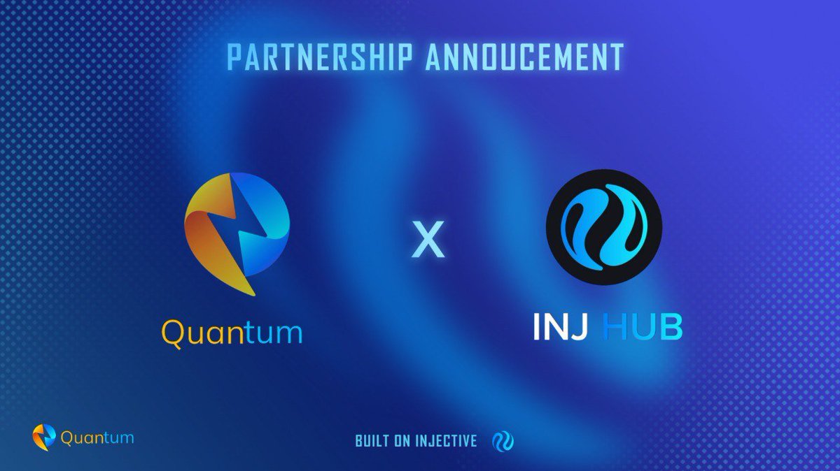 PARTNERSHIP ANNOUNCEMENT: @QuantumFi_ 🤝 @Injective_Hub Time to build up a big community here in #Injective!🦾 INJ Hub joins us as one of the biggest media partners with the mission of helping Quantum build up a good users' base🥷 Keep an eye out for further announcements…