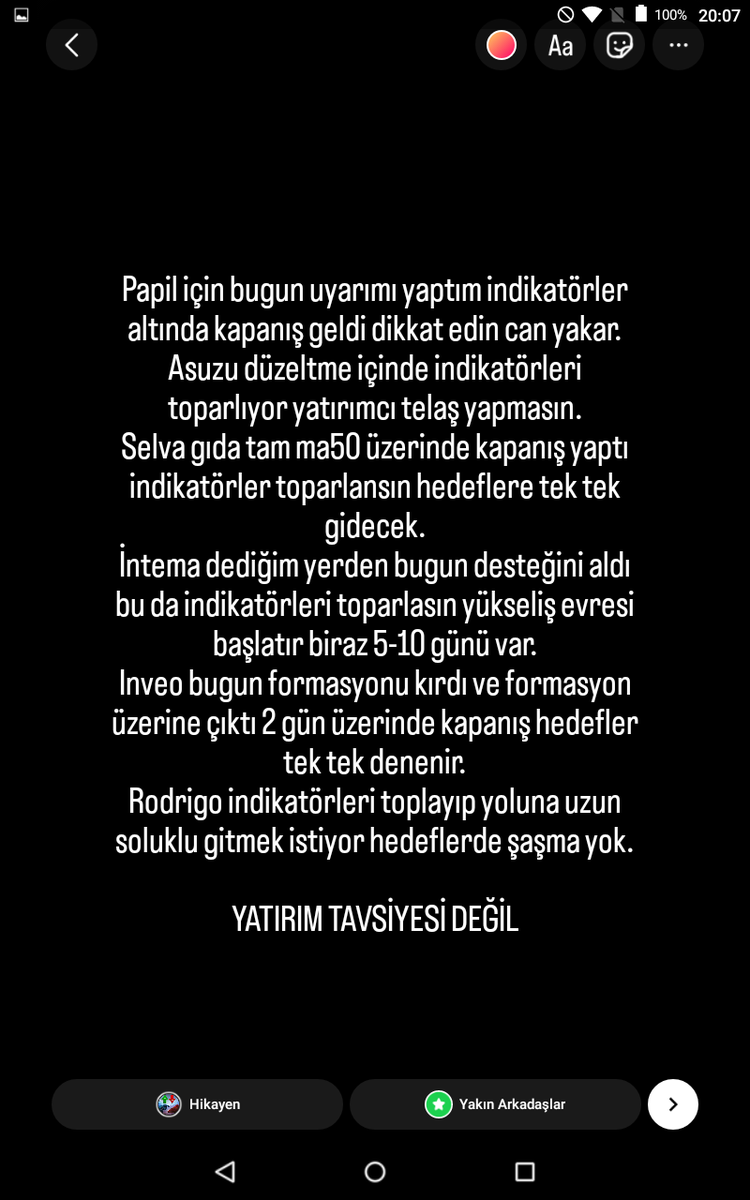 #papil
#asuzu
#selva
#ıntem
#ınveo 
#rodrg 
#bist100 #BIST30 #BIST100Sirketler #ınsa #xgıda #xteks
YATIRIM TAVSİYESİ DEĞİL