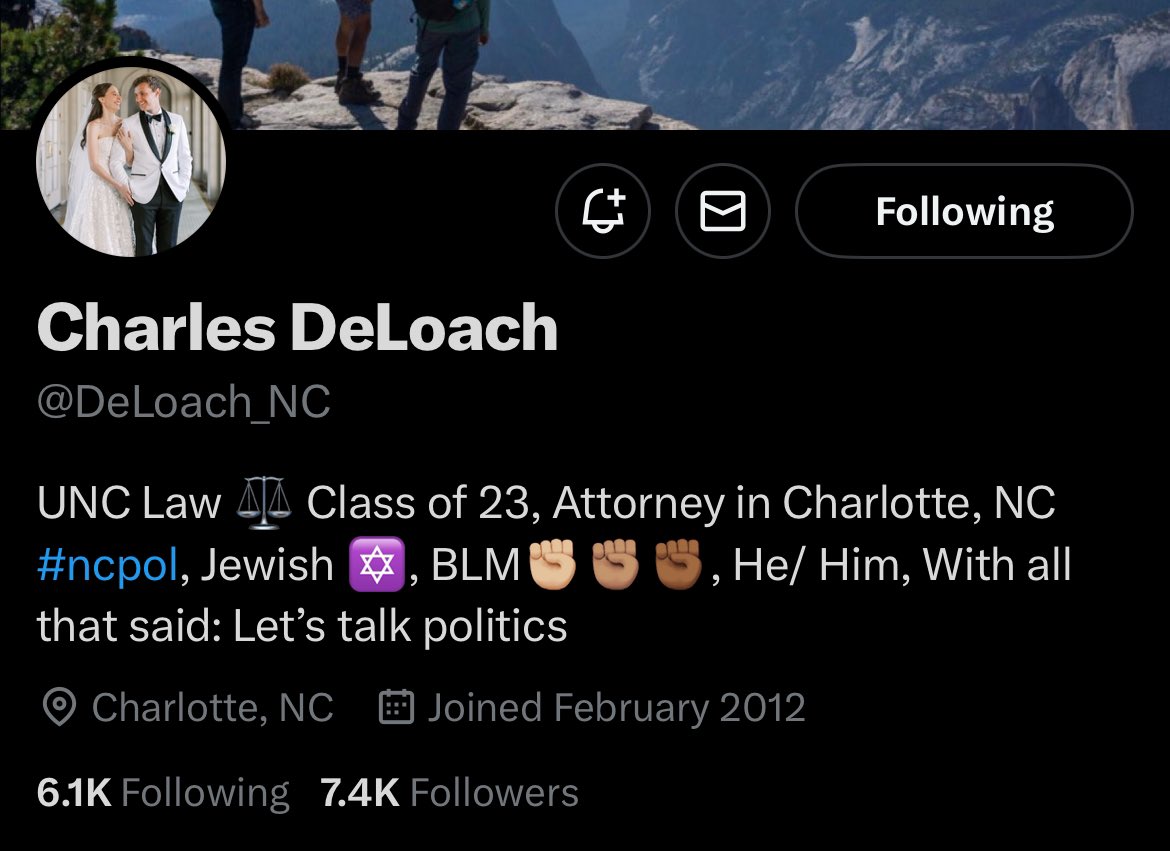 BLM in their X bio

I would assume they, too, rebuke a time post-Civil Rights Act, when students were intimidated on college campus based on their skin color

Today, students are being intimidated on college campus based on their faith

They are silent. 

#Hypocrisy #ncpol #nced