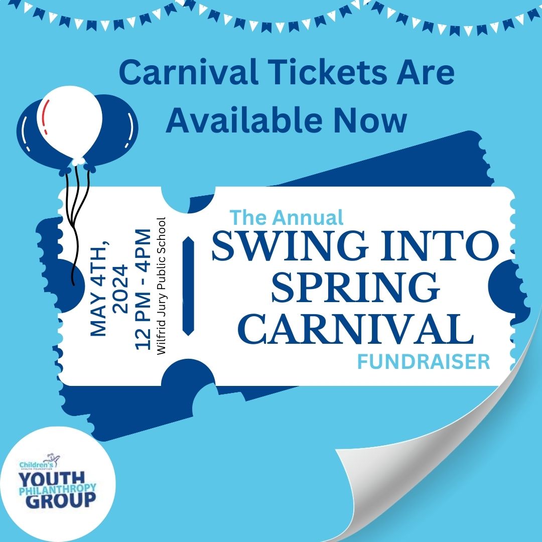 Coming up this Saturday, May 4, join Children's Health Foundation's Youth Philanthropy Group (YPG) for an afternoon of family-friendly carnival fun! Visit childhealth.donordrive.com/index.cfm?fuse… to learn more and get tickets! Tickets will also be available at the door.