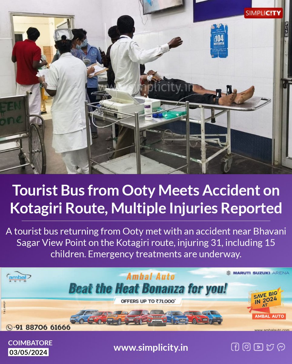 Tourist Bus from Ooty Meets Accident on Kotagiri Route, Multiple Injuries Reported simplicity.in/coimbatore/eng…