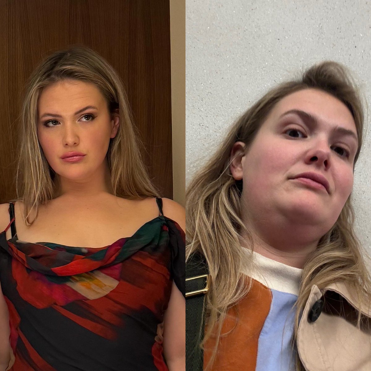 Apparently the person on the right has been claiming to be me and I would just like to confirm that I only EVER look like the left photo and the person on the right is very much an imposter. Thank you.
