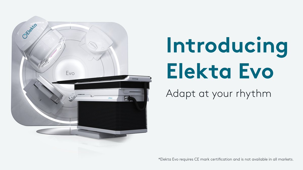 Today at #ESTRO24, we introduced our latest linear accelerator, Elekta Evo. A CT-Linac with new high-definition, AI-enhanced imaging, Evo can deliver offline and online adaptive #radiotherapy as well as improved standard IGRT treatments ➡️ bit.ly/4bnU0ZW *Elekta Evo…