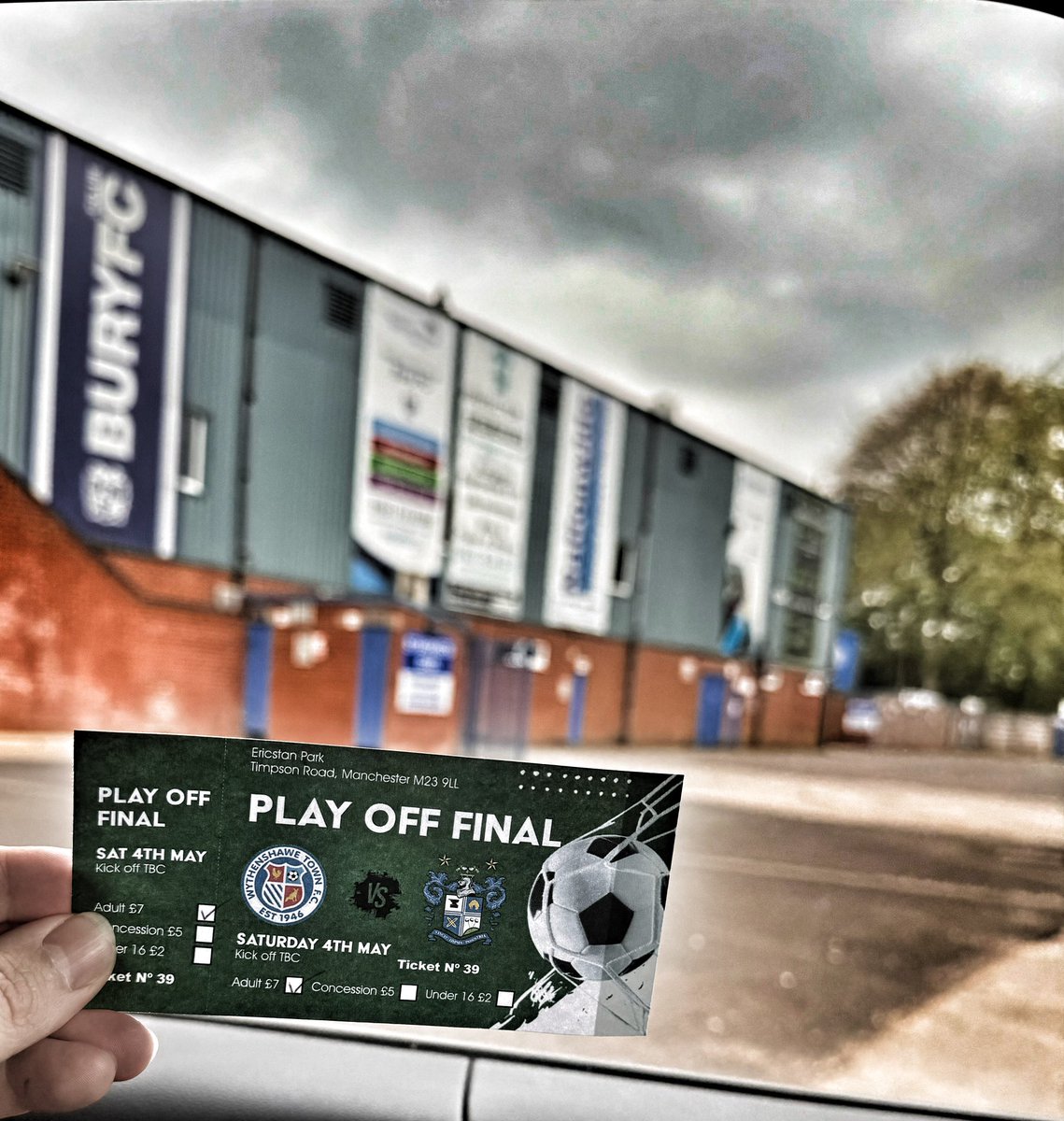 One of the hottest tickets in world football this weekend. 😍

@WTFC1946 v @buryfcofficial 

Only 350 ‘Golden’ tickets available. I am a lucky man. Tier 9 football. Bloody love it! 
May the 4th. Let’s be havin’ you!

PS. I will have no voice left come 5pm! 

#loudandproud #buryfc