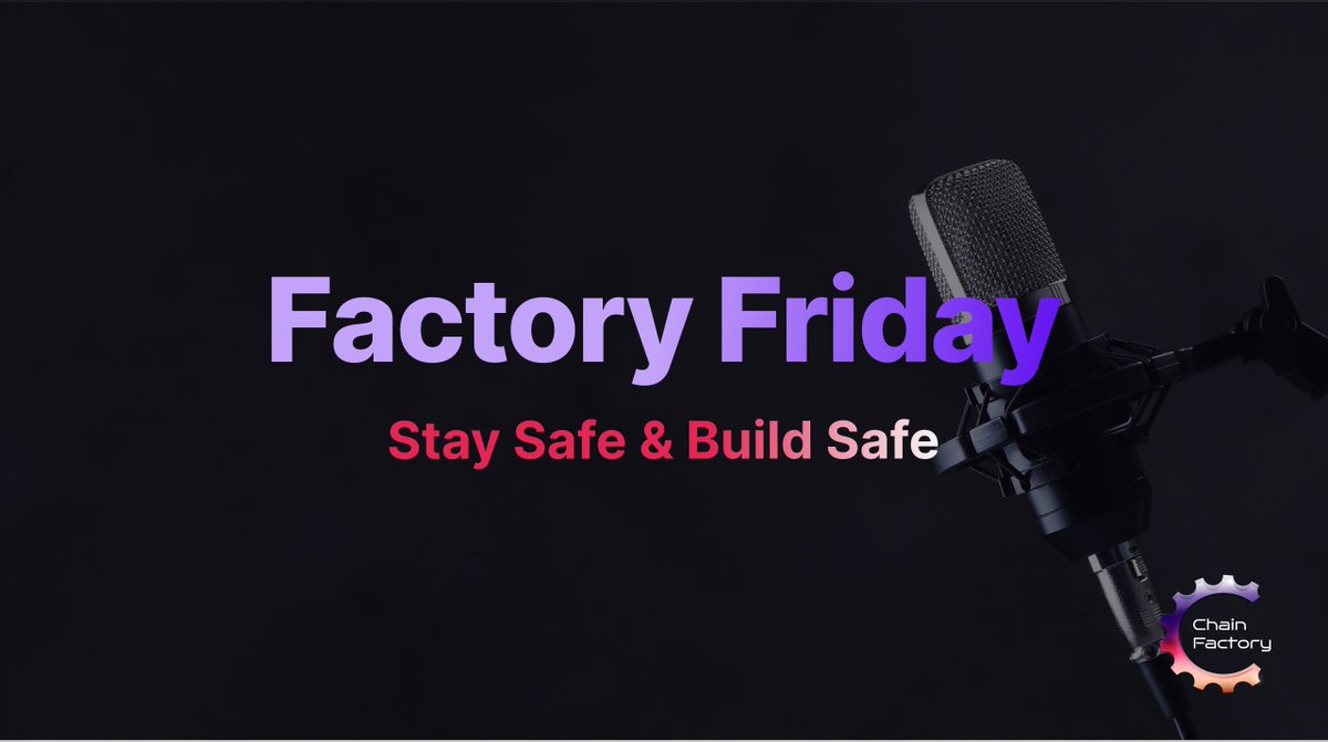 ChainFactory is excited to introduce another #Factory Friday! 

Join Ben and Nathan in our latest video as they dive into the essentials of safety in DeFi and ways ChainFactory is building a safer space.  

youtu.be/TgQsl-PsnyI?si…

Give it a watch, hit like, and don't forget to…