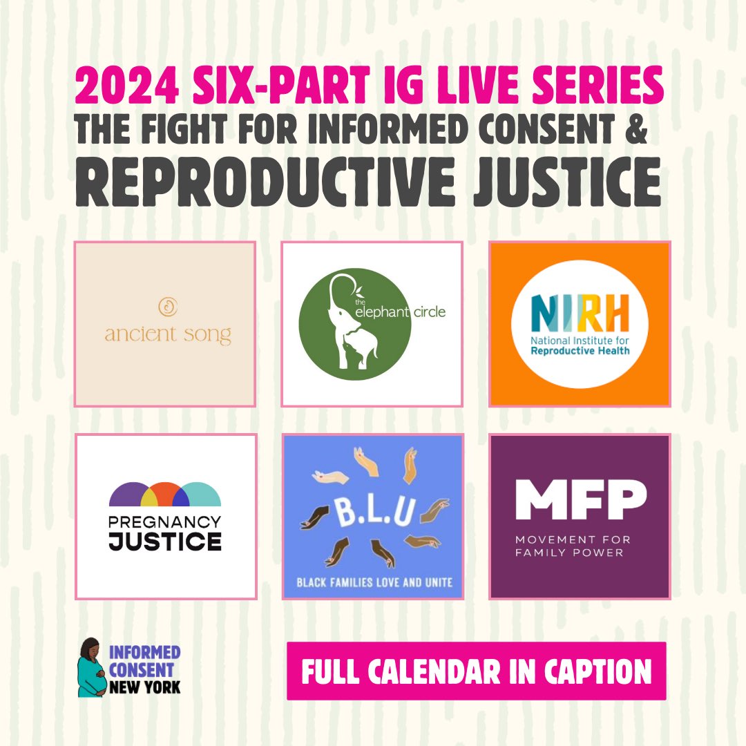IG LIVE! • Moving from Control to Radical Care + Joy 🐘A community-led vision for family justice🐘 Join us on May 6 on IG Live for a conversation with Informed Consent NY. 💗 INFORMEDCONSENTNY.COM 💗 @PregnancyJust @BronxDefenders