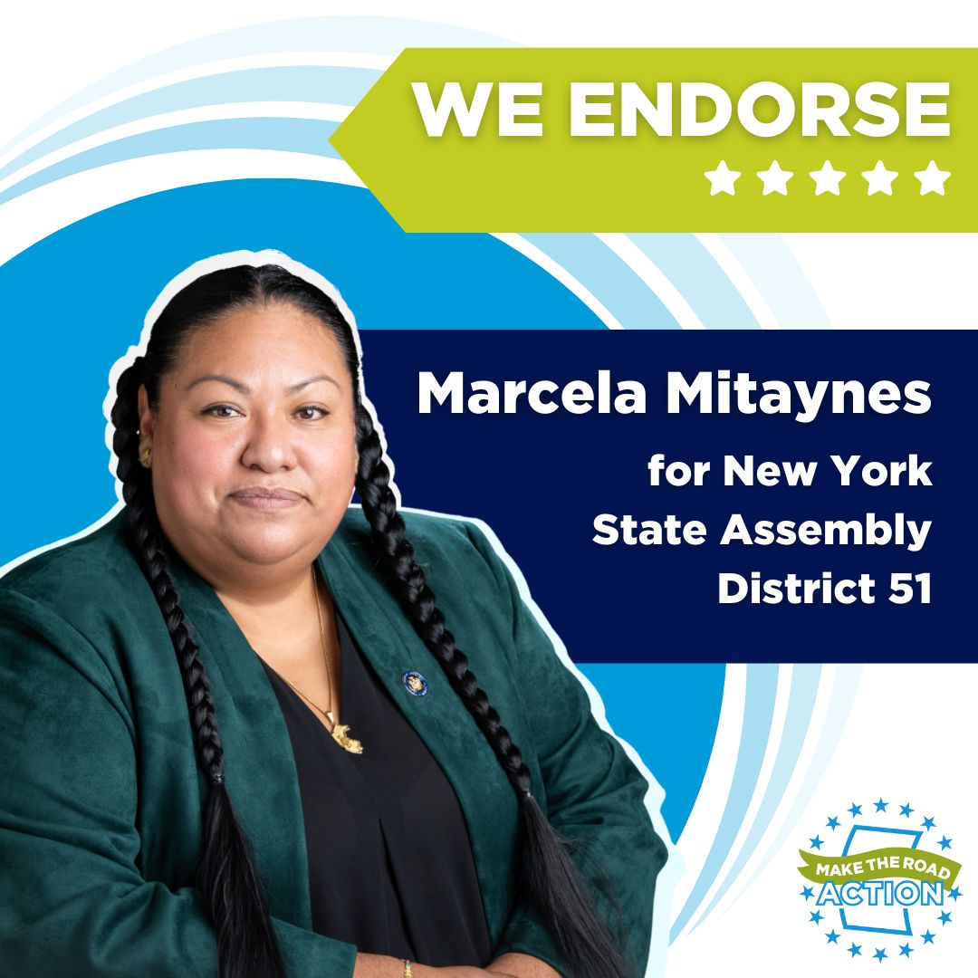 Today our members wholeheartedly endorse @marcelaforny for NYS Assembly! She has shown us time and time again that she is dedicated to fighting for our communities & is a vocal spokesperson for immigrants. This year, let’s get: 🩺#Coverage4All 💵#ExcludedNoMore