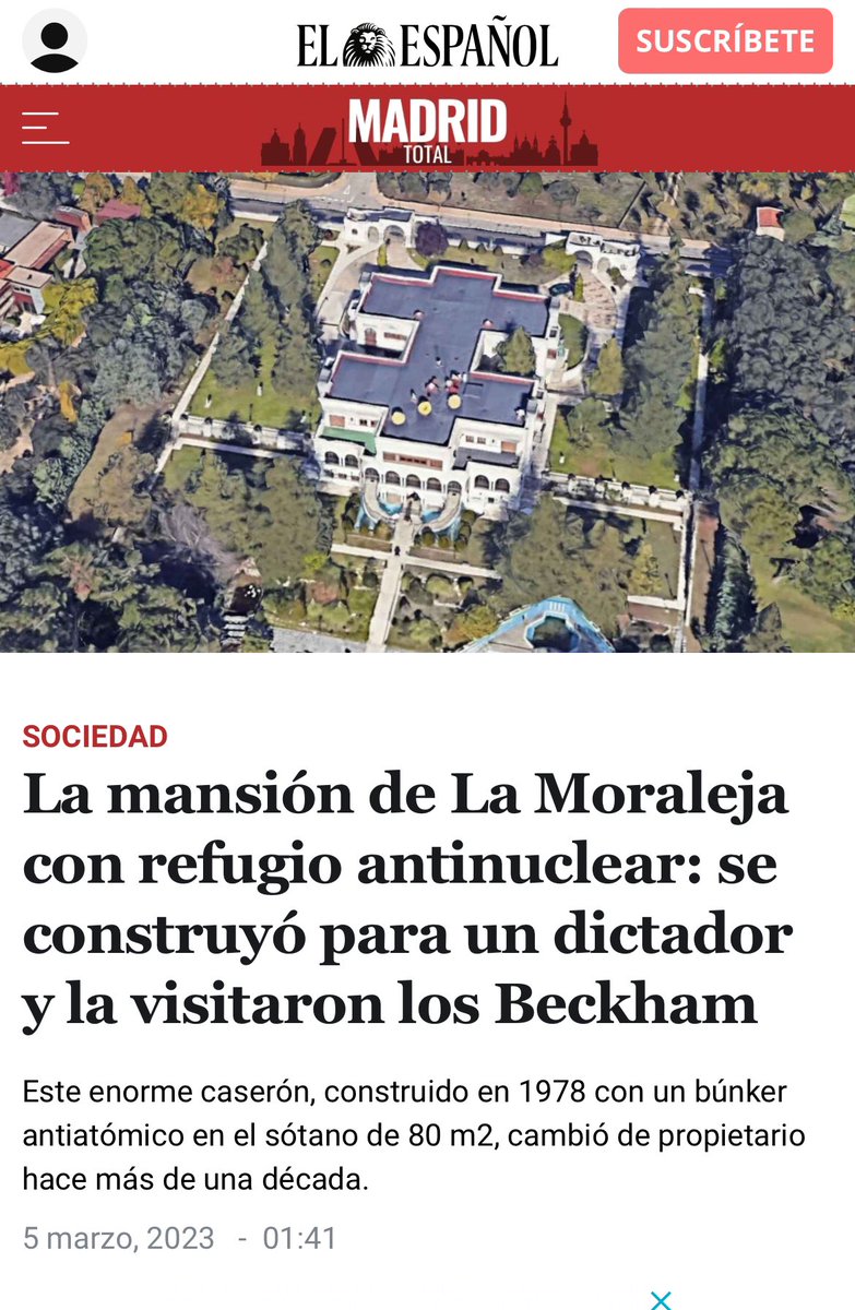 ¿Sabías que años después de su derrocamiento, Pérez Jiménez se construyó una mansión millonaria con refugio antinuclear en una de las zona más prestigiosas de Madrid? 

Hasta la llegaron a ver los Beckham.