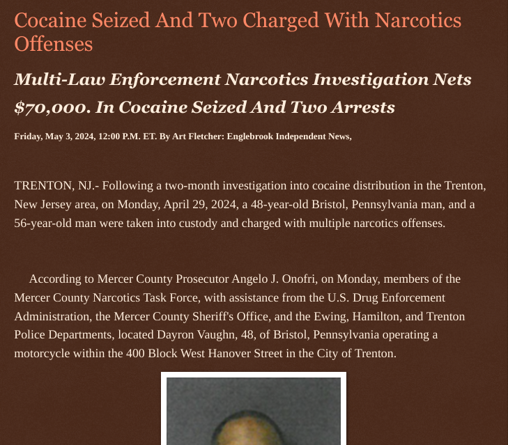 Friday, May 3, 2024
#Cocaine #Seized & 2 #Charged With #Narcotics #Offenses #Multi_Law #Enforcement @Narcotics #Investigation Nets $70,000. In @Cocaine #Seized & 2 #Arrests #mercercountynj #trentonnj @wireless_step @HRG_Media @LodiNJNews @Breaking911 @Breaking24_7 @gator4kb18…