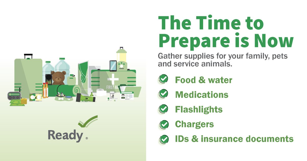 Staying prepared before disaster strikes your area is key to navigating emergencies. When was the last time you updated your emergency kit? Check battery health, expiration dates for non-perishables, and more with @Readygov. ⬇️ ready.gov/kit