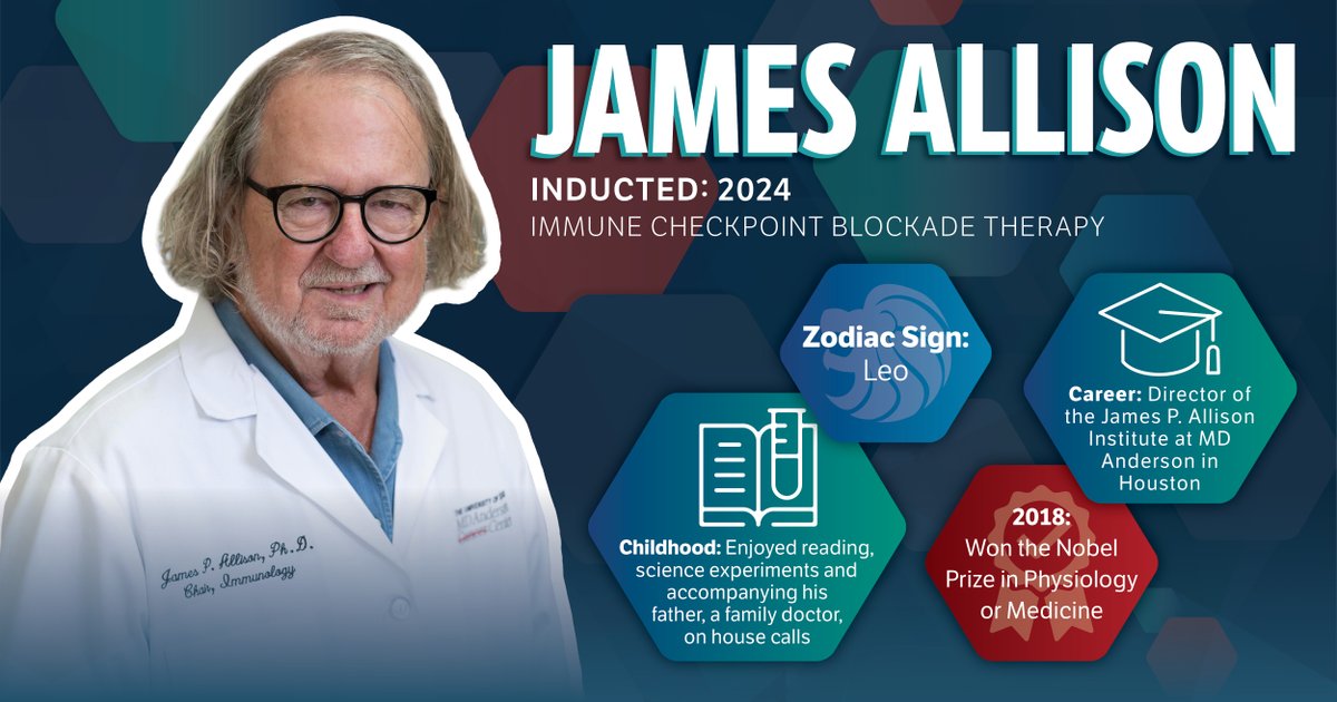 #NIHF2024 Inductee @JimAllisonPhD has a deep appreciation for endeavors that enrich life. His love of music has led him to play in a blues band composed of @sitcancer members & immunologists or oncologists, called The Checkpoints. @MDAndersonNews bit.ly/44nkB72
