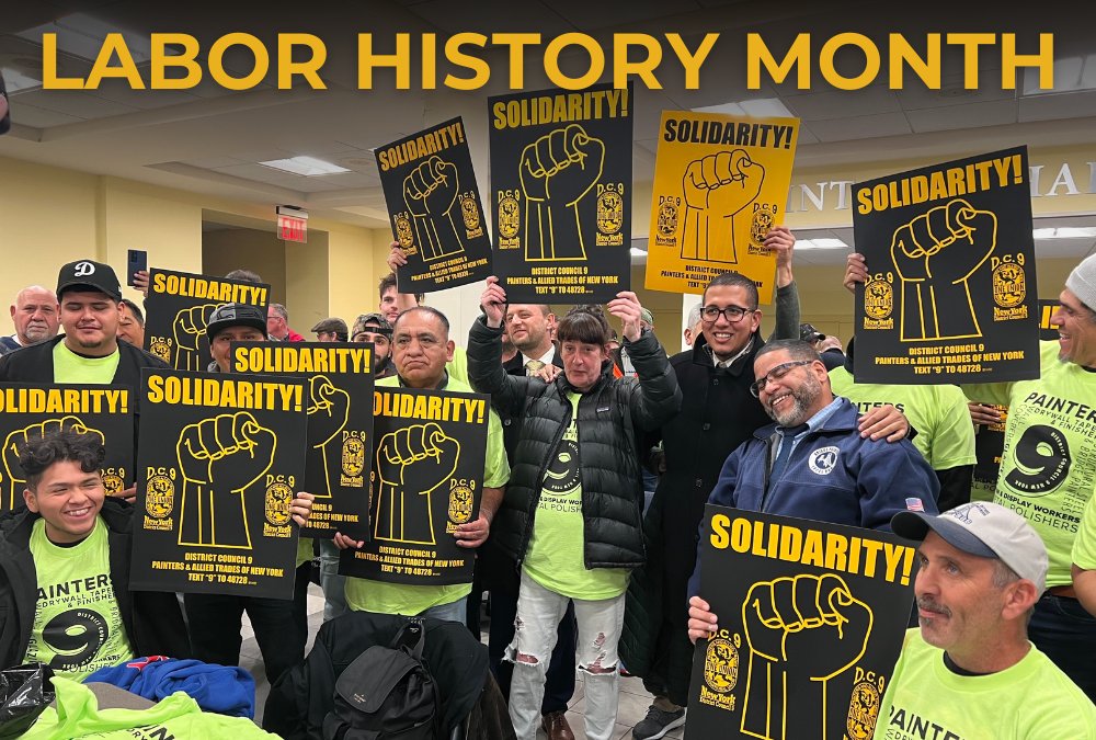 Our union is celebrating Labor History Month with pride! Since our founding, District Council 9 has fought for fair wages, better working conditions, and solidarity among workers. Let's honor our past as we continue shaping a brighter future for all. #LaborHistoryMonth