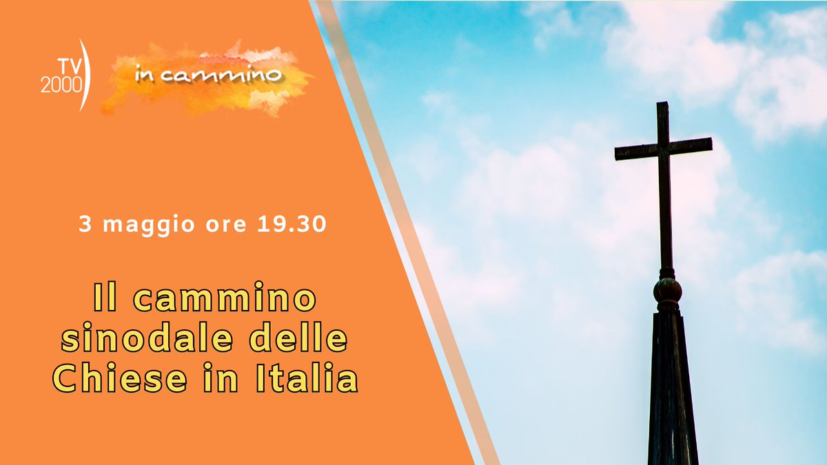 Oggi #3maggio ore 19.30 su #Tv2000 @incamminotv2000, condotto da @enricoselleri Come procede il #camminosinodale delle #Chiese in #Italia? Ne parliamo con don Valentino Bulgarelli, Segretario del Comitato Nazionale del Cammino Sinodale, e Giuseppina De Simone