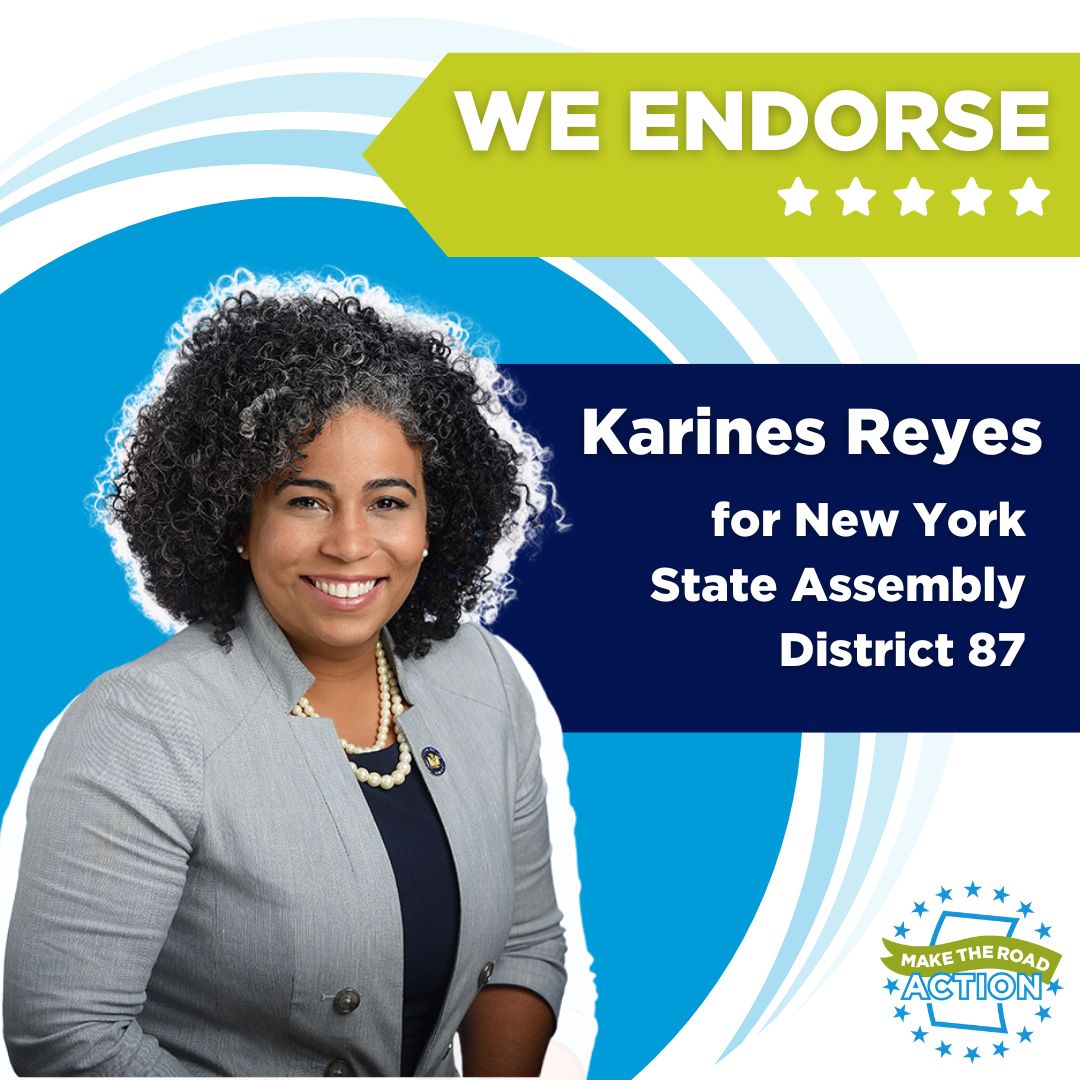 We are EXCITED to endorse Karines Reyes @KarinesReyes87 for re-election! Thank you for your continued work in the Assembly! We’re looking forward to advocating together to pass legislation that helps our communities thrive! #ExcludedNoMore #Coverage4All