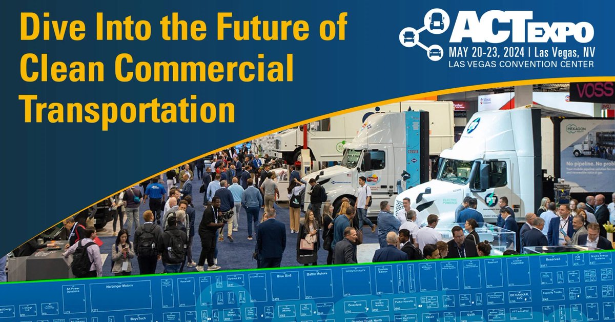 Dive into the future of clean commercial #transportation at #ACTexpo, May 20-23, in Las Vegas! Discover our largest exhibitor showcase to date & connect with leading OEMs, technology, and service providers propelling us to a sustainable future. ow.ly/tYtc50QE84S #ACTexpo