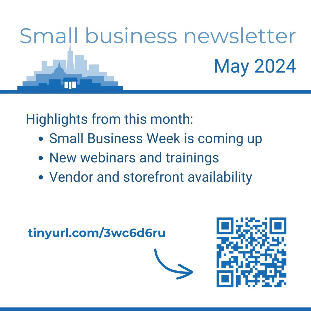 Read the latest newsletter with news, reminders, and opportunities for small business owners. + lots of great activities during Small Business Week! tinyurl.com/3wc6d6ru