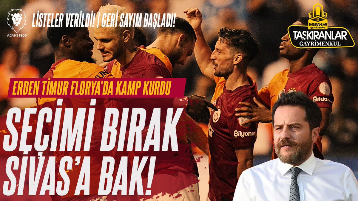 Ajans 1905 Galatasaray Gündem Özel Yayını Başladı❗️ youtube.com/live/9LayvVp3z… ✅Dursun Özbek ve Süheyl Batum Listeleri Verdi! ✅Erden Timur Florya’da Kamp Kurdu ✅Seçimi Bırak, Sivas’a Bak ✅#NeAğladınBeAliKoç ✅Rezan Epözdemir | Ünal Aysal | Alp Yalman ✅Florya’da Petrol mü…