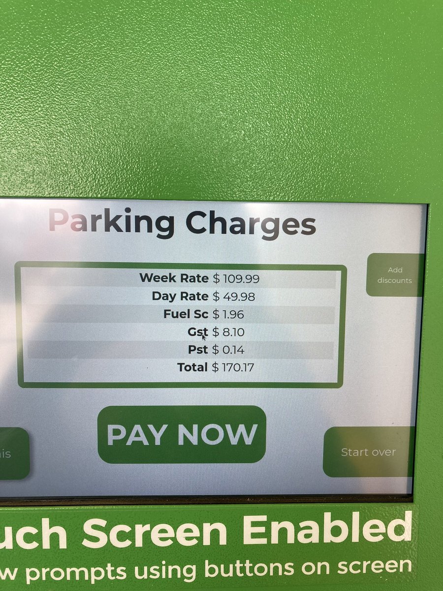9 days at @ParkNFlyCA Winnipeg. That’s fucking insanity. Never again. 
I can park in Edmonton for 3 weeks for less than this! Fucking crooks