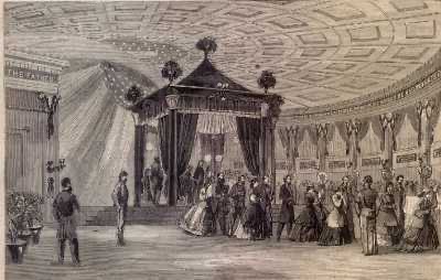 #OTD 1865: After a 12 day tour #AbrahamLincoln’s remains were home to rest. Lincoln's body would lie in state at the State House Hall of Representatives until his burial on May 4. abrahamlincolnonline.org/lincoln/educat… #LincolnFuneralTrain #USHistory