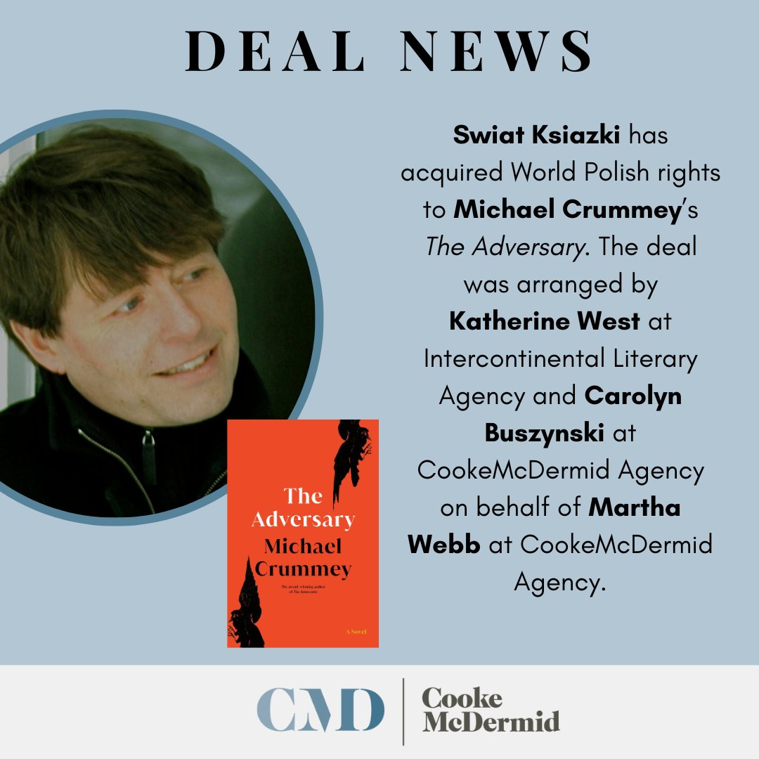 Congratulations to Michael Crummey on the sale of Polish rights for his novel, THE ADVERSARY!