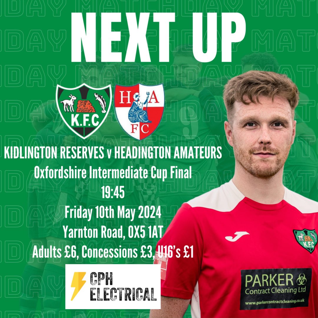 One week to go! 👀 The boys have worked their socks off all season and it’s time to finish it in style, as we battle for the Intermediate Cup 🏆 Your support will be massively appreciated by the lads so pencil it in, as the boys battle for silverware 👊 #COYG #KFC 💚