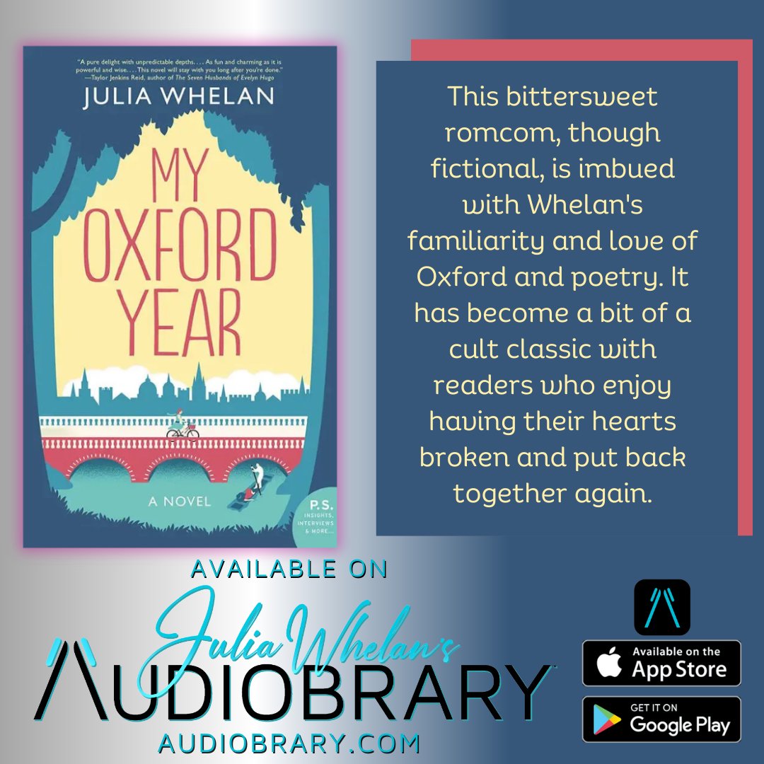 My Oxford Year is now available on @justjuliawhelan's Audibrary.com - the place for all things 'Julia'! #audiobrary #juliawhelan  #audiobooknarrator #audiobook #author #myoxfordyear #takealisten