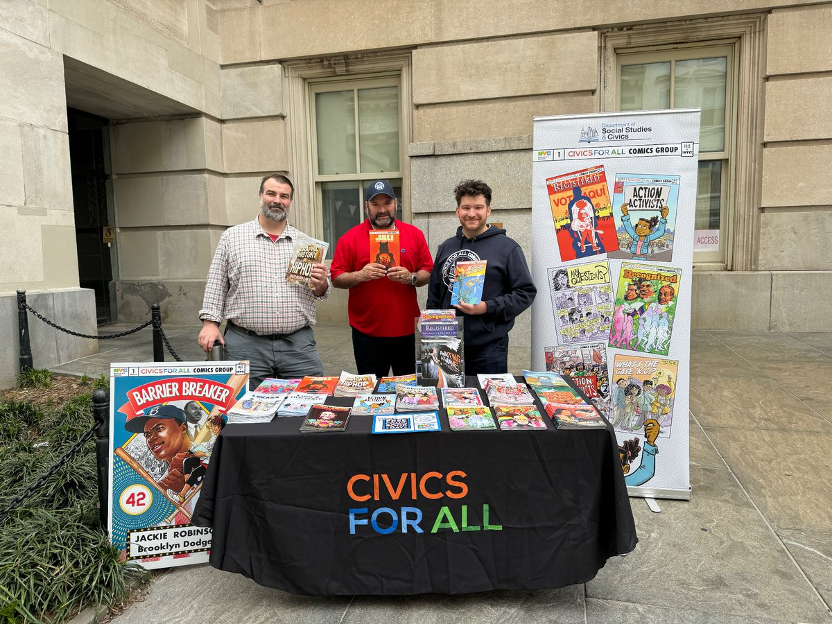 If you are around City Hall today… stop by our Free Comic Day table at 52 Chambers St.