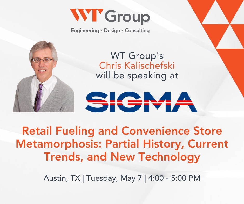 Next week at the SIGMA Conference, Chris Kalischefski will be leading a panel on #RetailFueling & #ConvenienceStore Metamorphosis. Chris and panelists will delve into the evolving landscape of site and building layouts driven by changing consumer demands. #Design #Engineering
