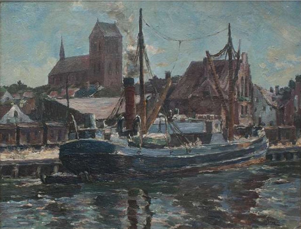 Marie Hager   (1872-1947)

'Im Hafen von Wismar'