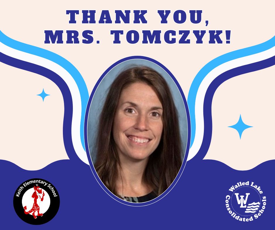 Walled Lake Schools (@walledlkschools) on Twitter photo Thank you Keri Tomczyk for everything you do!
<a href="/KeithElementary/">Keith Elementary</a>'s 1st grade teacher was nominated for "the care & love she has for her students. It's an amazing feeling knowing I'm sending my young learner to school every day in the care of someone willing to go above & beyond." Thank you Keri Tomczyk for everything you do!
<a href="/KeithElementary/">Keith Elementary</a>'s 1st grade teacher was nominated for "the care & love she has for her students. It's an amazing feeling knowing I'm sending my young learner to school every day in the care of someone willing to go above & beyond."