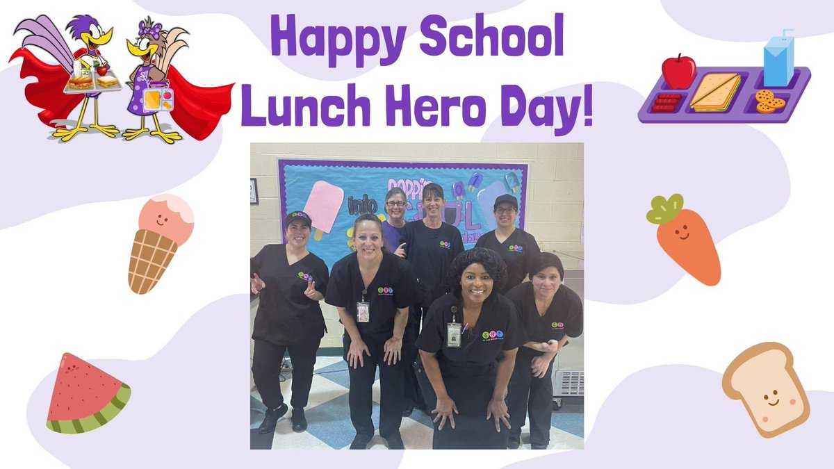 Happy School Lunch Hero Day to our amazing RRES cafeteria staff! We are so thankful for all of the hard work they do each day to provide food to our students!🍎 #GrowingGreatness @cabcokidscafe