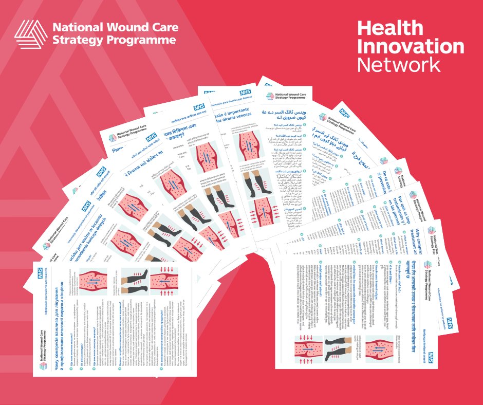 If you care for someone with a venous leg ulcer, the @NatWoundStrat compression resource for people with wounds is now available in languages to suit a range of preferences: nationalwoundcarestrategy.net/compression-re… #CompressionTherapy #VenousLegUlcers