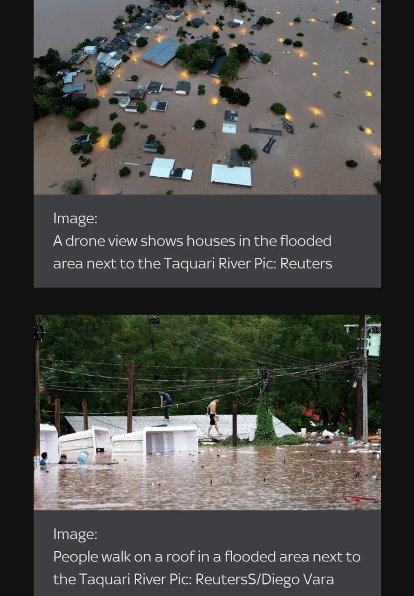 ♻️ #Brazilfloods: 29 #people #killed n #thousands more #displaced in #RioGrandedoSul🛤️

#Brazil #Floods #StreetTreck🛤️ 
news.sky.com/story/brazil-f…