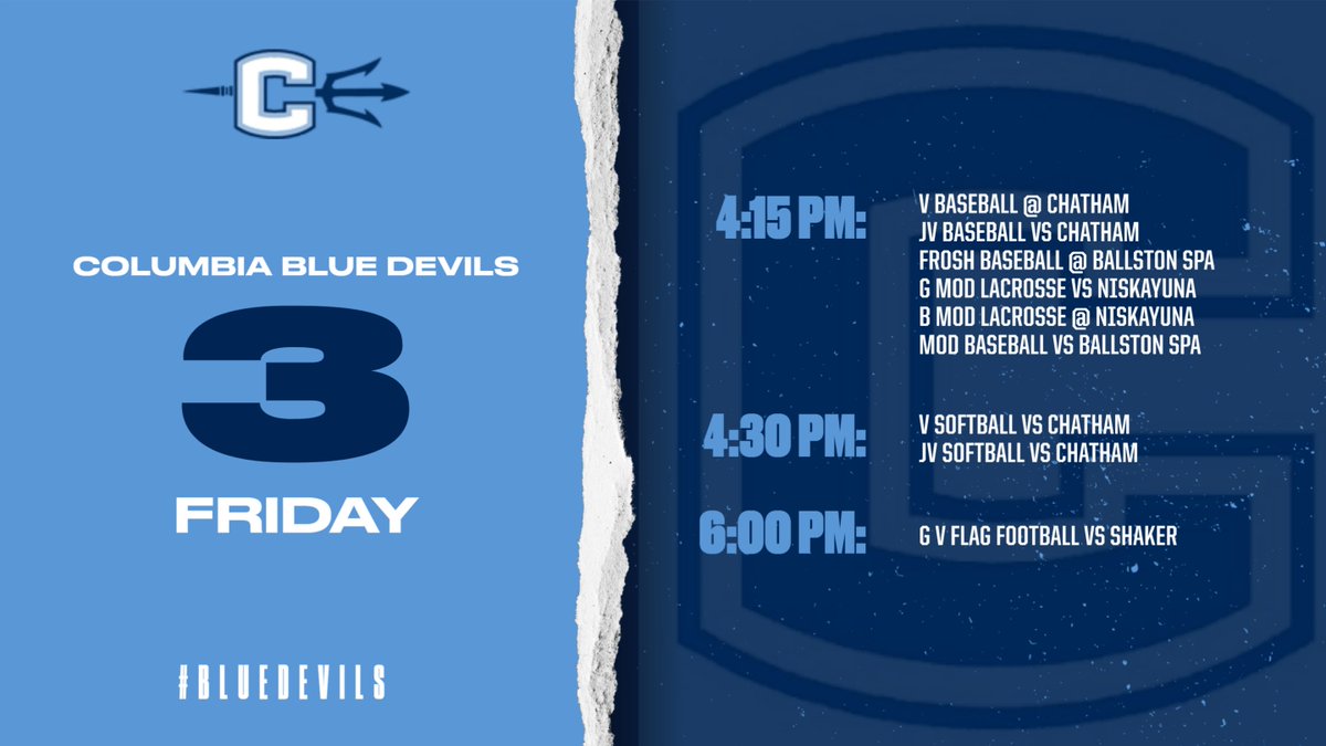 Columbia Blue Devils Athletic Schedule: