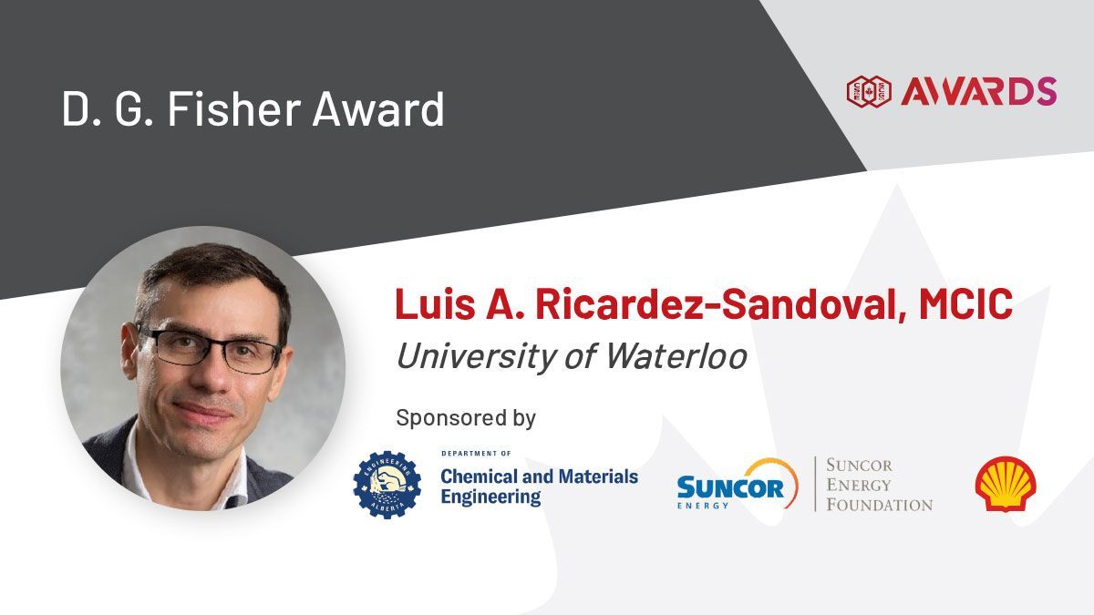 The D. G. Fisher Award is presented to an individual who has made significant contributions to the field of systems and control engineering in Canada. Congratulations Professor Luis A. Ricardez-Sandoval of @UWaterloo on being the recipient of this award. buff.ly/44xfCkA